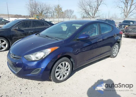 2012 Hyundai Elantra Gls z USA, uszkodzony, nr VIN 5NPDH4AEXCH062492